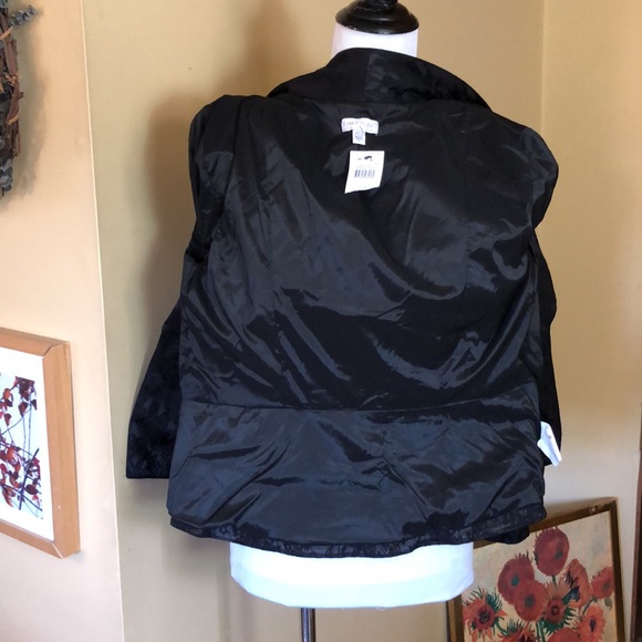 PEA-IN-THE-POD size Large Brocade Black Blazer Collared Mini-Peplum $78 NEW - Picture 7 of 12